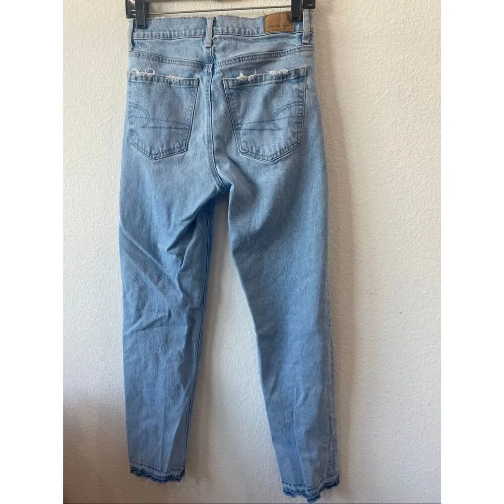American Eagle Super High Rise Straight Jeans